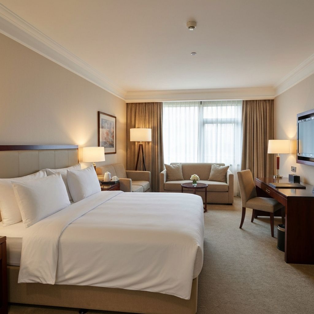 Grand Lodge exterior at sunset